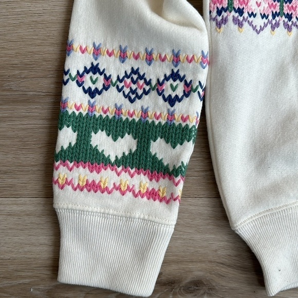 Fair Isle Logo Fleece Sweatshirt girl size 7 - Picture 7 of 8